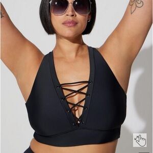 Torrid Wireless Grommet Lace Up Bikini Top